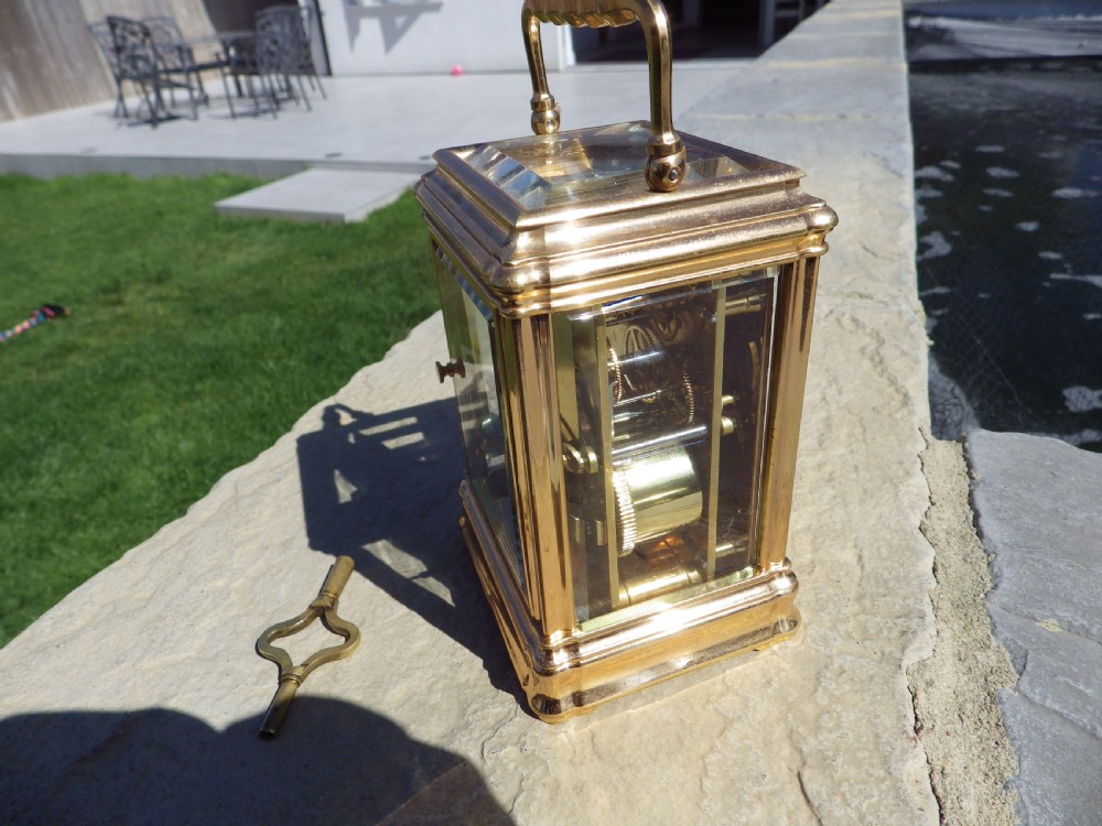Henry Jacot Gorge Case striking Carriage Clock Fully Restored Cicl 1880 View IV