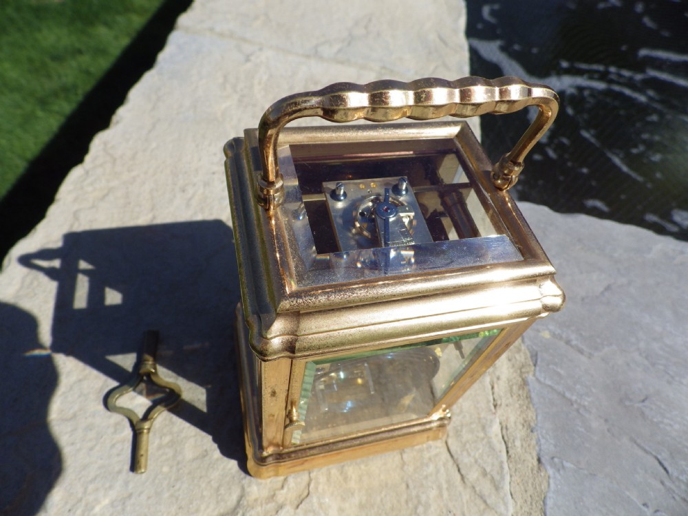 Henry Jacot Gorge Case striking Carriage Clock Fully Restored Cicl 1880 View V