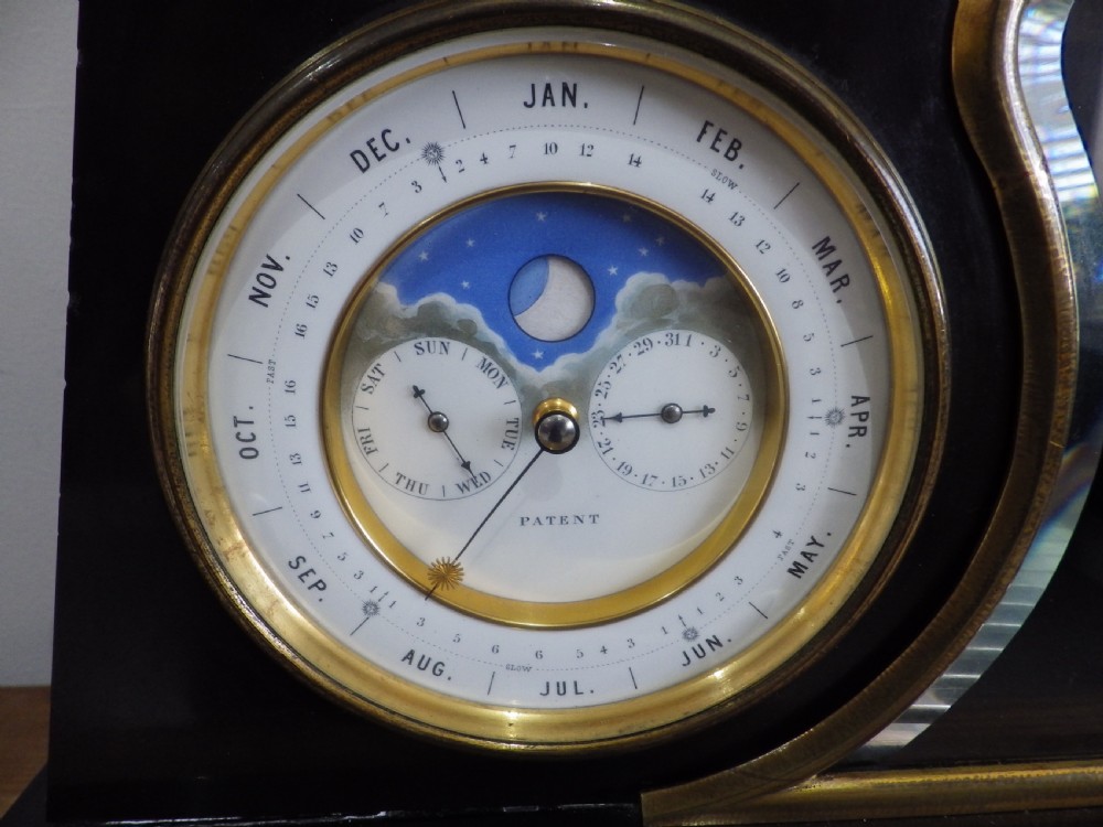 Rare French Marble Clock Set From Paddington Hospital 1870s View VII