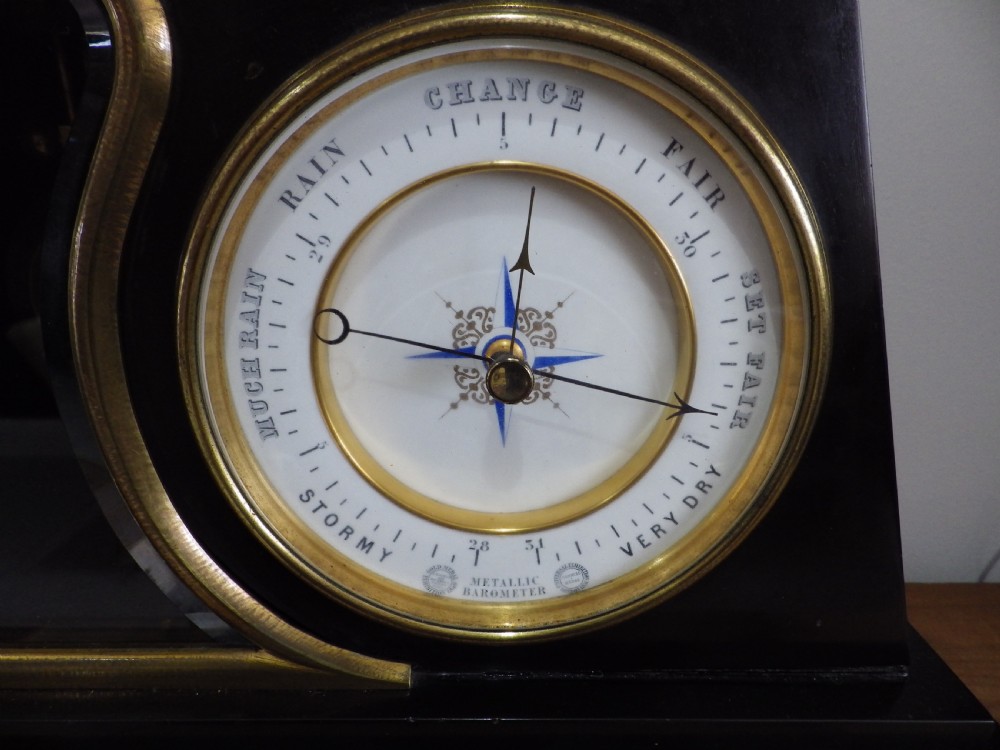 Rare French Marble Clock Set From Paddington Hospital 1870s View VIII