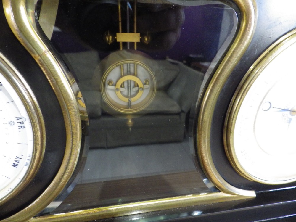 Rare French Marble Clock Set From Paddington Hospital 1870s View XI