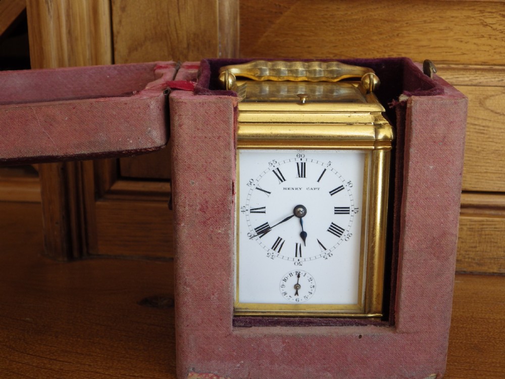 Miniature Grand Sonnerie French Carriage Clock Xmas 1894 View IX