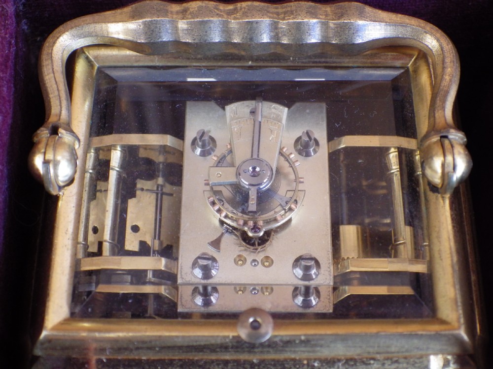 Miniature Grand Sonnerie French Carriage Clock Xmas 1894 View X