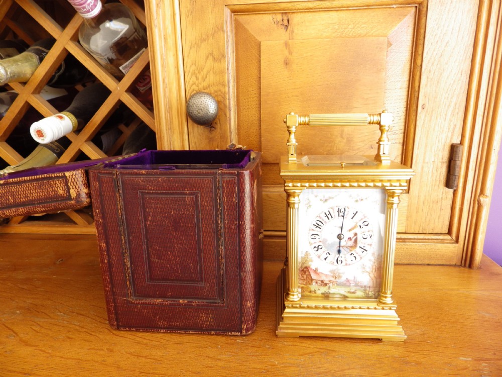 French Repeating Carriage Clock By Jacot With The Hand Painted Panels 1870s View VII
