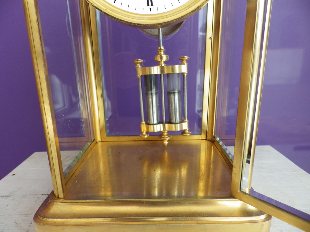 French Crystal Regulator Mantle Clock 1890s View III