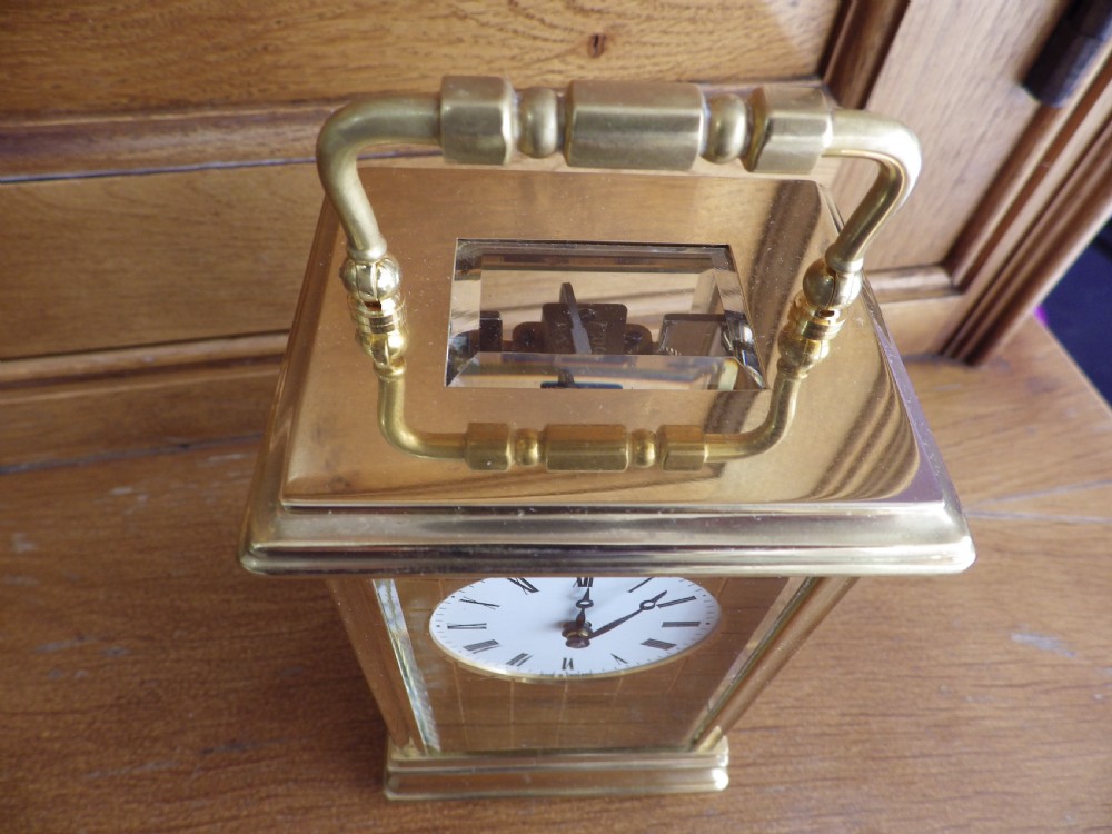 St James Eight Day Carriage Clock Fully Restored 1960s View VI