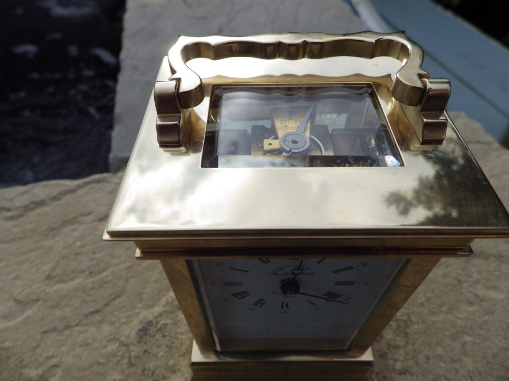 L Epee French Carriage Clock 1960s View V