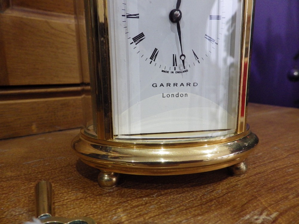 English Carriage Clock Garrard London Ex Shop Stock Mint 1960 View II