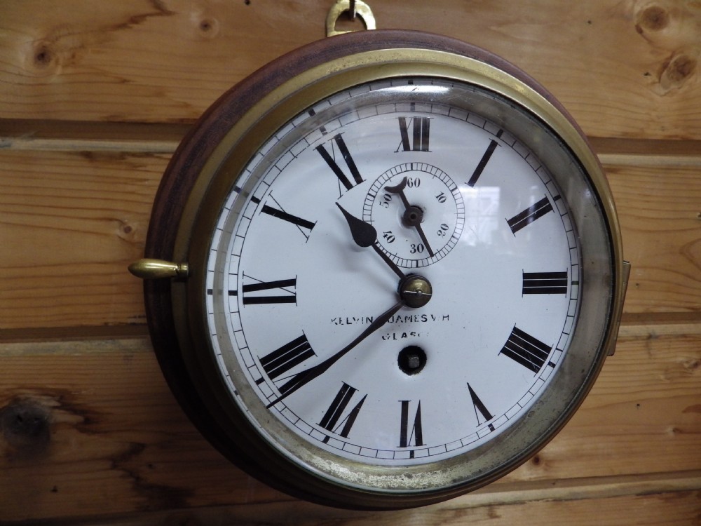 Ships Clock Fusee Glasgow Maker 1900
