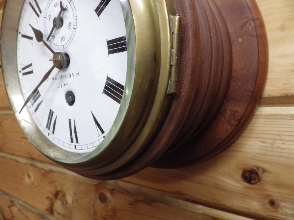 Ships Clock Fusee Glasgow Maker 1900 View III