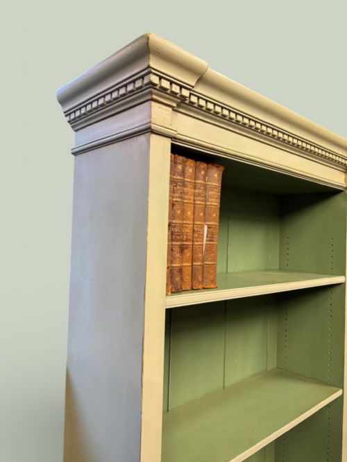 fig 1. Painted Open Bookcase late 19th century