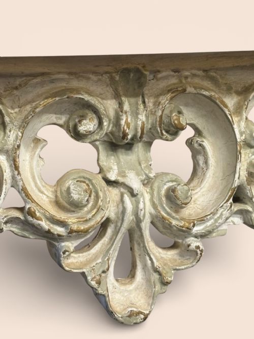 DECORATIVE FRENCH MARBLE CONSOLE TABLE - ADDITIONAL PHOTO 3