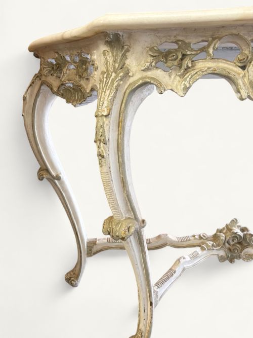 DECORATIVE FRENCH MARBLE CONSOLE TABLE - ADDITIONAL PHOTO 10