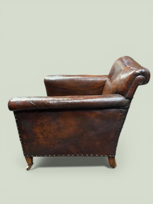 fig 1. Rich brown Leather Armchair