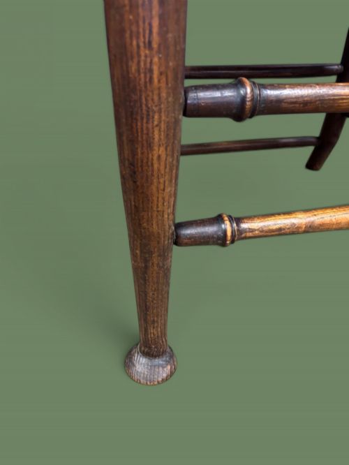 ELM COUNTRY ARMCHAIR WITH RUSHED SEAT - ADDITIONAL PHOTO 6