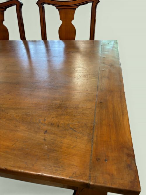 19TH CENTURY FRENCH CHERRYWOOD FARMHOUSE TABLE WITH TWO DRAWERS - ADDITIONAL PHOTO 3