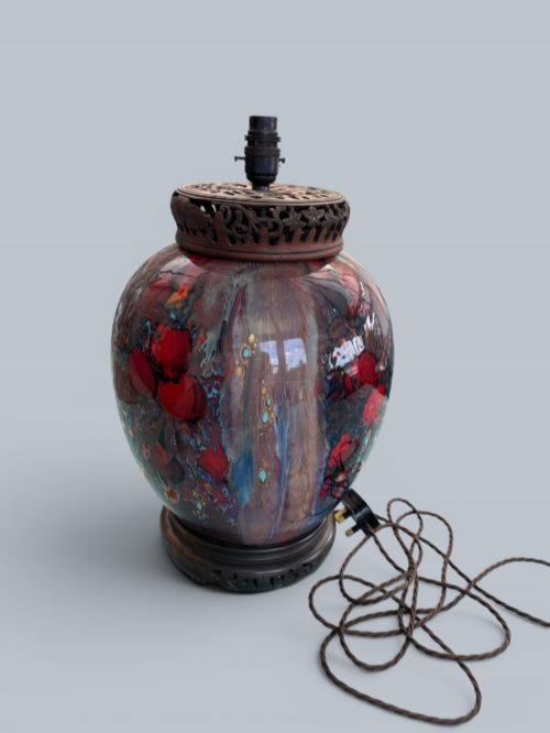 MOORCROFT ART POTTERY TABLE LAMP - ADDITIONAL PHOTO 2