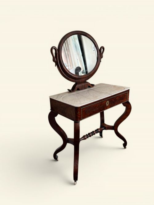 18THCENTURY FRENCH DRESSING TABLE WITH MARBLE TOP