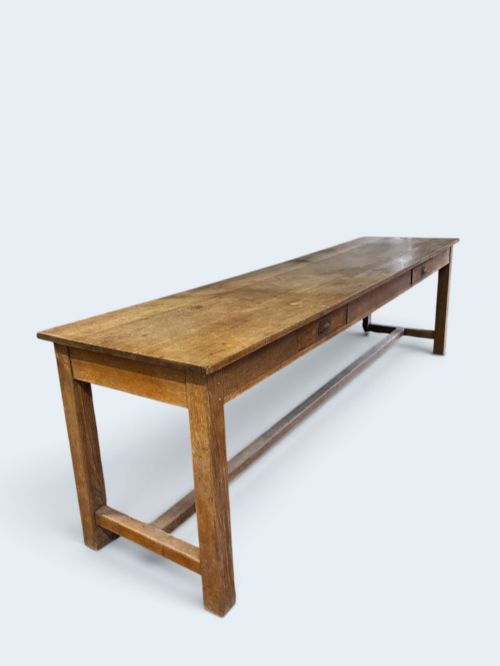 Solid Oak Rustic Serving Table