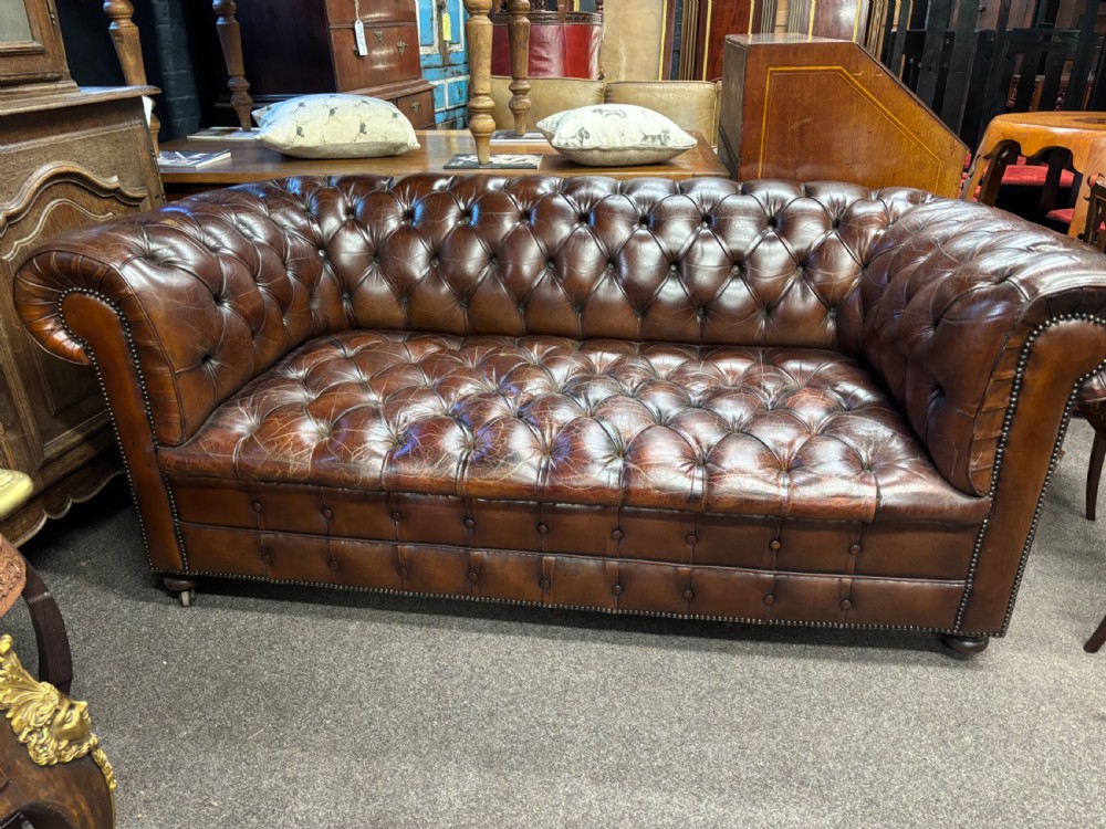 Victorian Leather Chesterfield View V