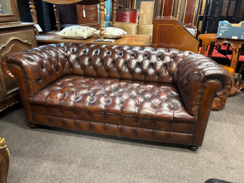 Victorian Leather Chesterfield View VIII