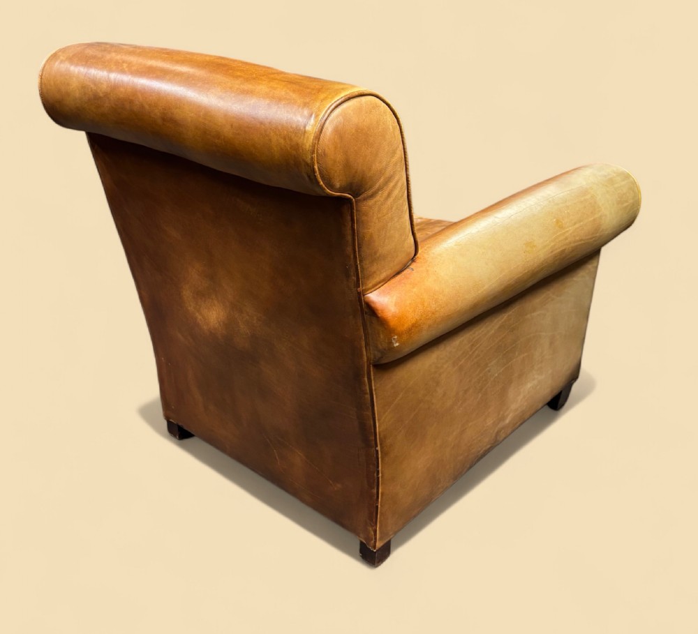 Vintage Tan Leather Armchair View III