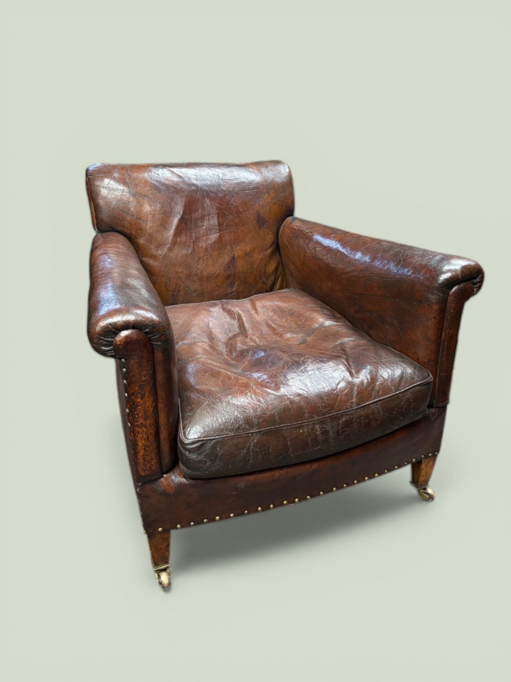 Rich brown Leather Armchair 