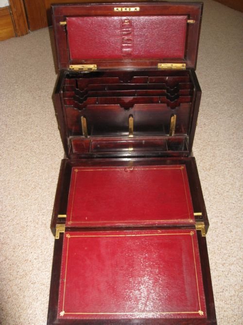 fig 1. rosewood & marquetry stationery box