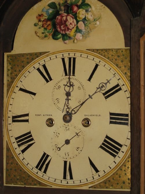 Oak Painted Face 8 Day Grandfather Clock