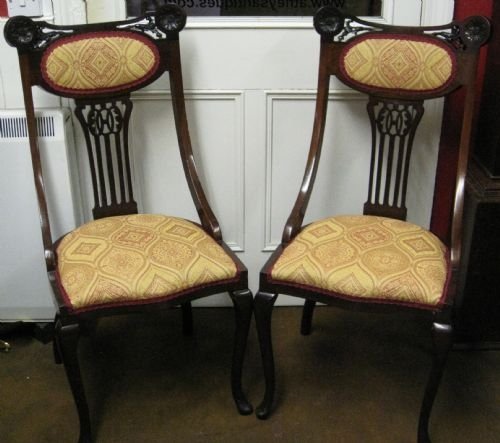 Pair of Art Nouveau Salon Chairs