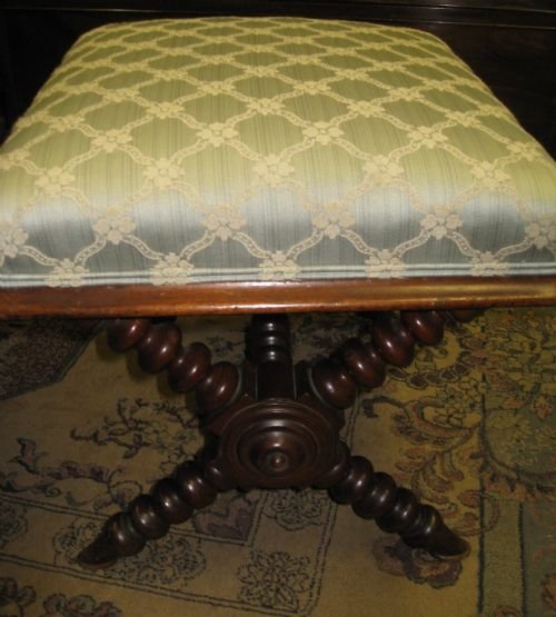 X Frame Mahogany Stool