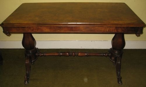 Victorian Walnut Library Table