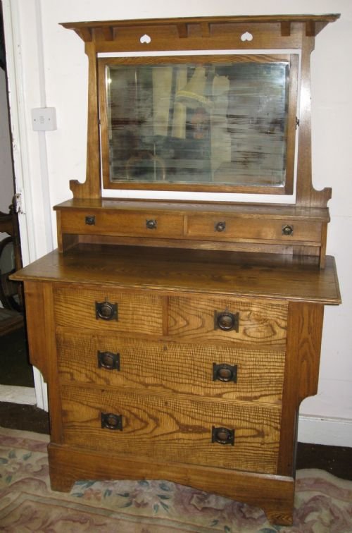 Oak Arts & Crafts Dressing Table