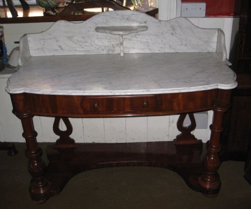 Victorian Mahogany Washstand with Marble Top