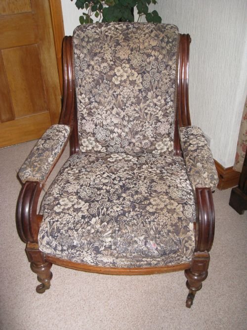 Mahogany Open Armchair