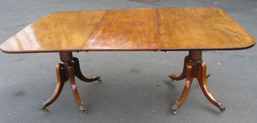 Georgian Mahogany Twin Pedestal Dining Table