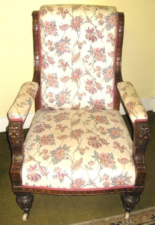Carved Oak Armchair