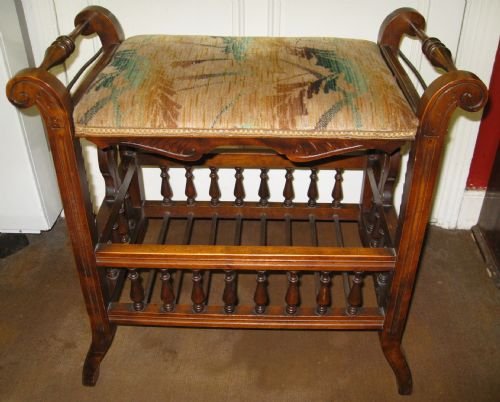 Mahogany Adjustable Piano Stool