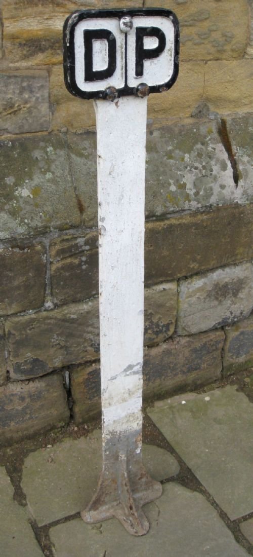 Railway Cast Metal Distance Post / Pole