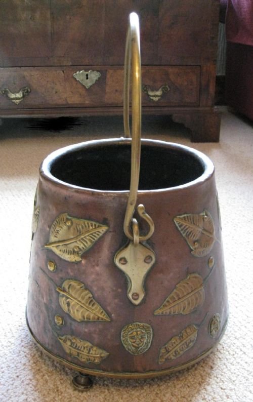 Arts & Crafts Copper & Brass Coal Bucket