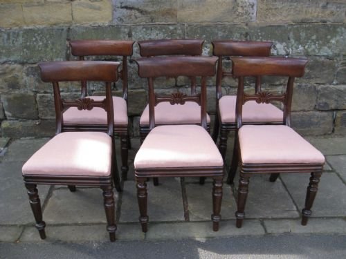 Set of Six Victorian Mahogany Dining Chairs