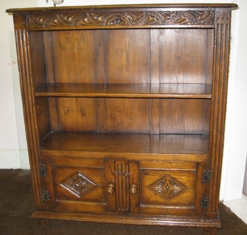Carved Oak Bookcase
