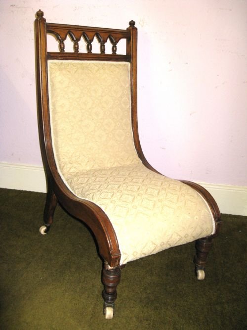 Walnut Slipper Chair