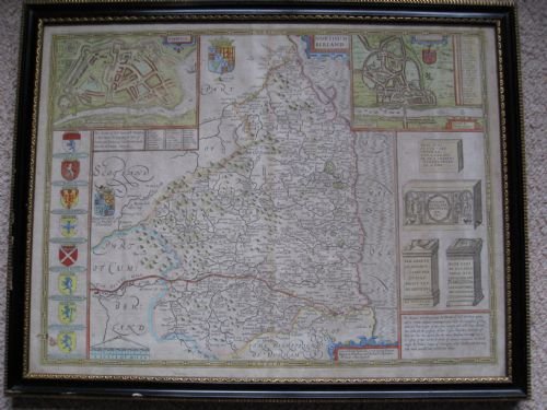John Speed - Map of Northumberland