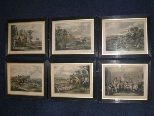 Complete Set of 6 Batchelor's Hall Hunting Prints