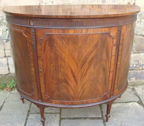 Mahogany Demi Lune Side Cabinet
