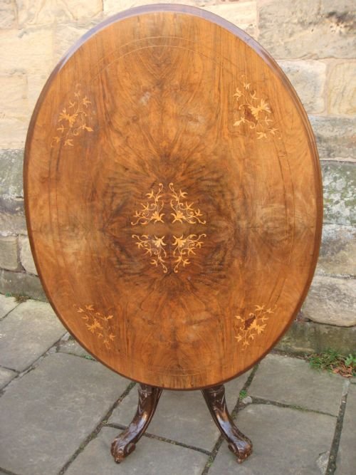 Inlaid Walnut Loo Table