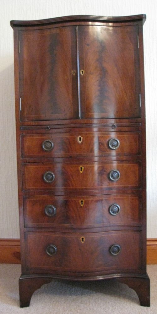 Mahogany Tall Chest of Drawers / Cupboard