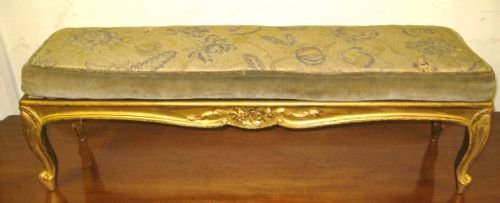Long Gilt Stool