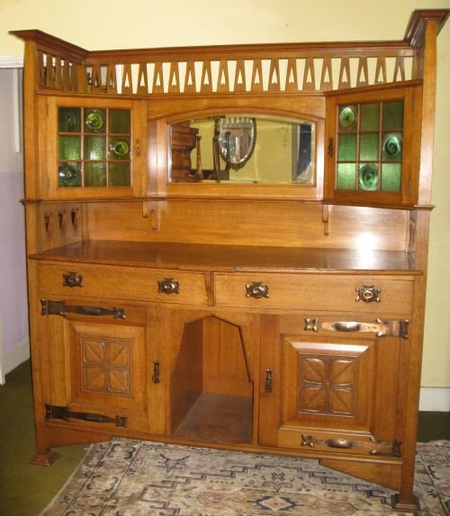 Exceptional Arts & Crafts Oak Sideboard